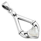 Mother of Pearl Irish Claddagh Silver Pendant