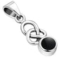 Black Onyx Celtic Knot Silver Pendant
