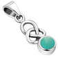 Turquoise Celtic Knot Silver Pendant