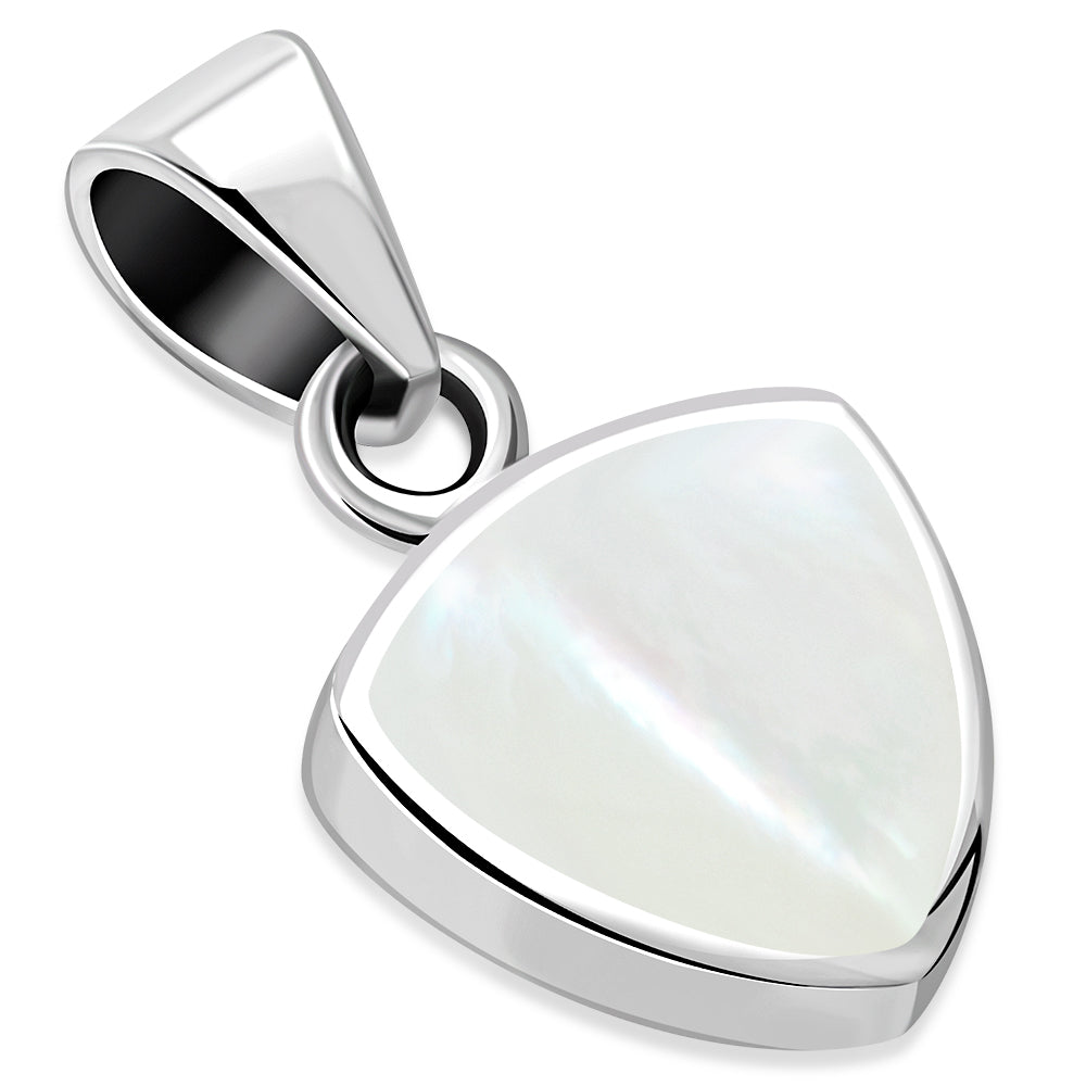 Mother of Pearl Reuleaux Triangle Silver Pendant