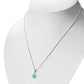Turquoise Shell Oval Silver Pendant