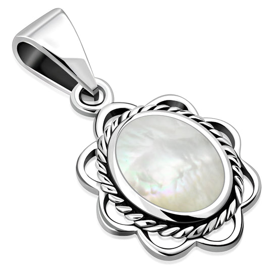 Mother of Pearl Sterling Silver Pendant