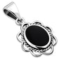 Black Onyx Sterling Silver Pendant