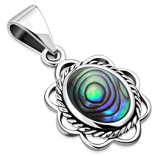 Abalone Shell Sterling Silver Pendant