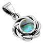 Braided Abalone Shell Silver Pendant