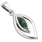 Abalone Shell Drop Silver Pendant