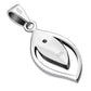 Turquoise Wavy Drop Silver Pendant