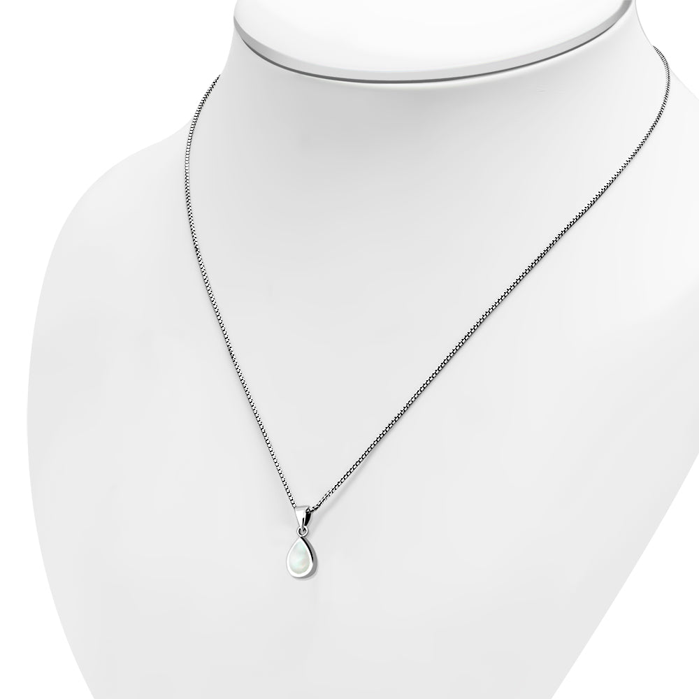 Mother of Pearl Sterling Silver Drop Pendant
