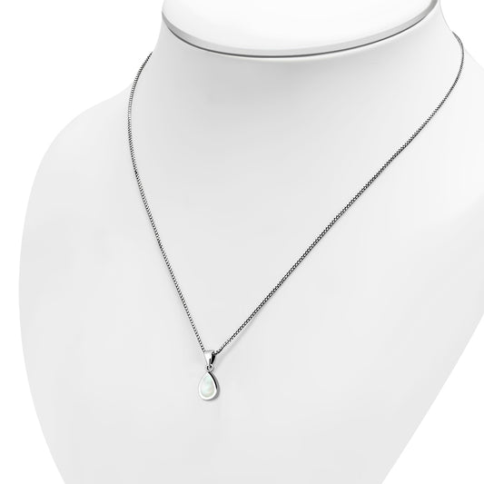 Mother of Pearl Sterling Silver Drop Pendant