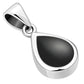Black Onyx Sterling Silver Drop Pendant