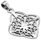 Rhombus Shaped Celtic Knot Silver Pendant