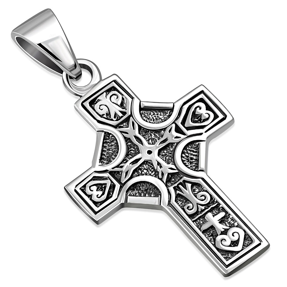 Small Celtic Cross Silver Pendant