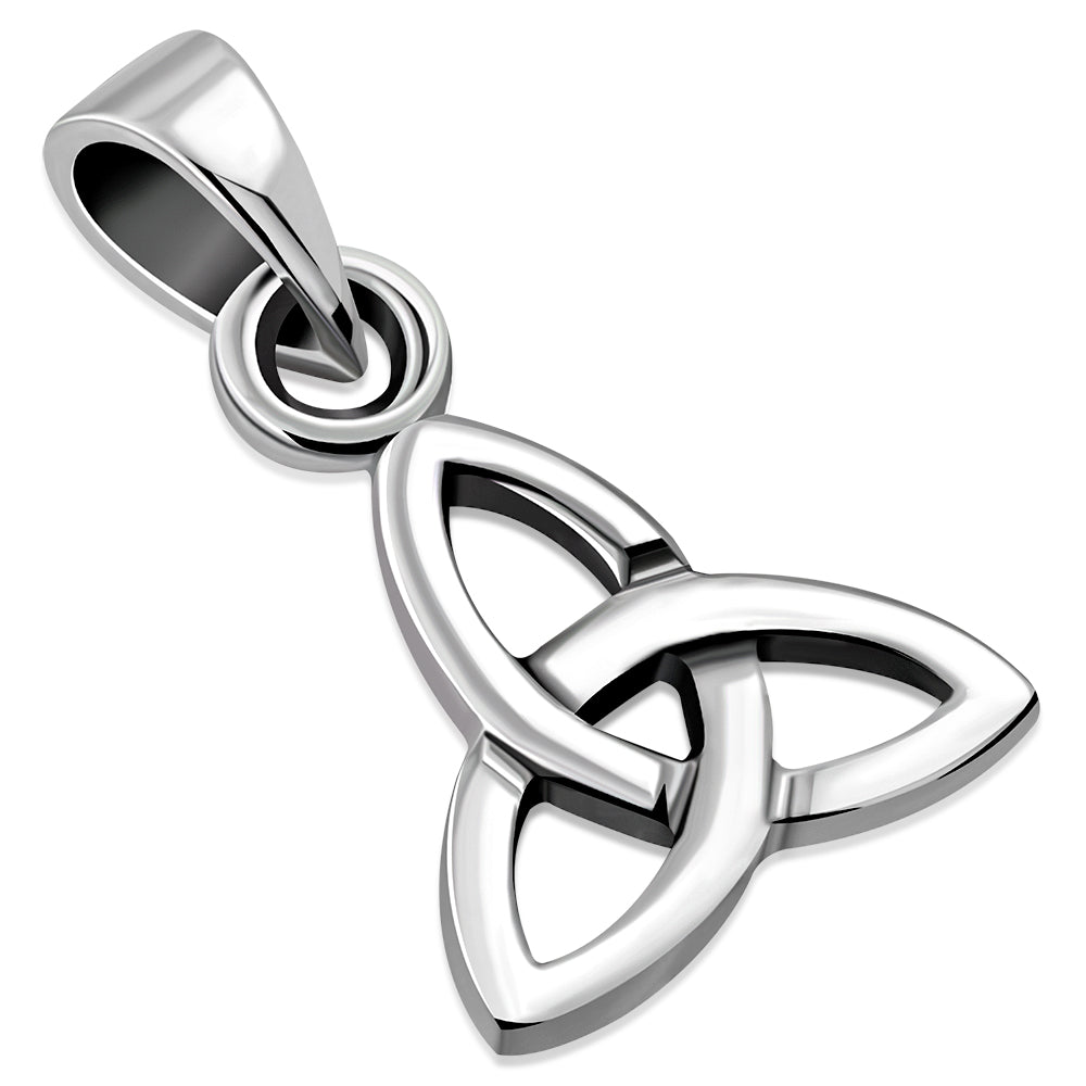 Tiny Celtic Trinity Knot Silver Pendant