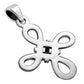 Solid Silver Celtic Knot Cross Shape Pendant
