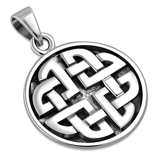 Sterling Silver Round Celtic Pendant
