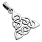 Tiny Celtic Trinity Plain Silver Pendant