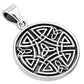 Round Celtic Solid Sterling Silver Pendant