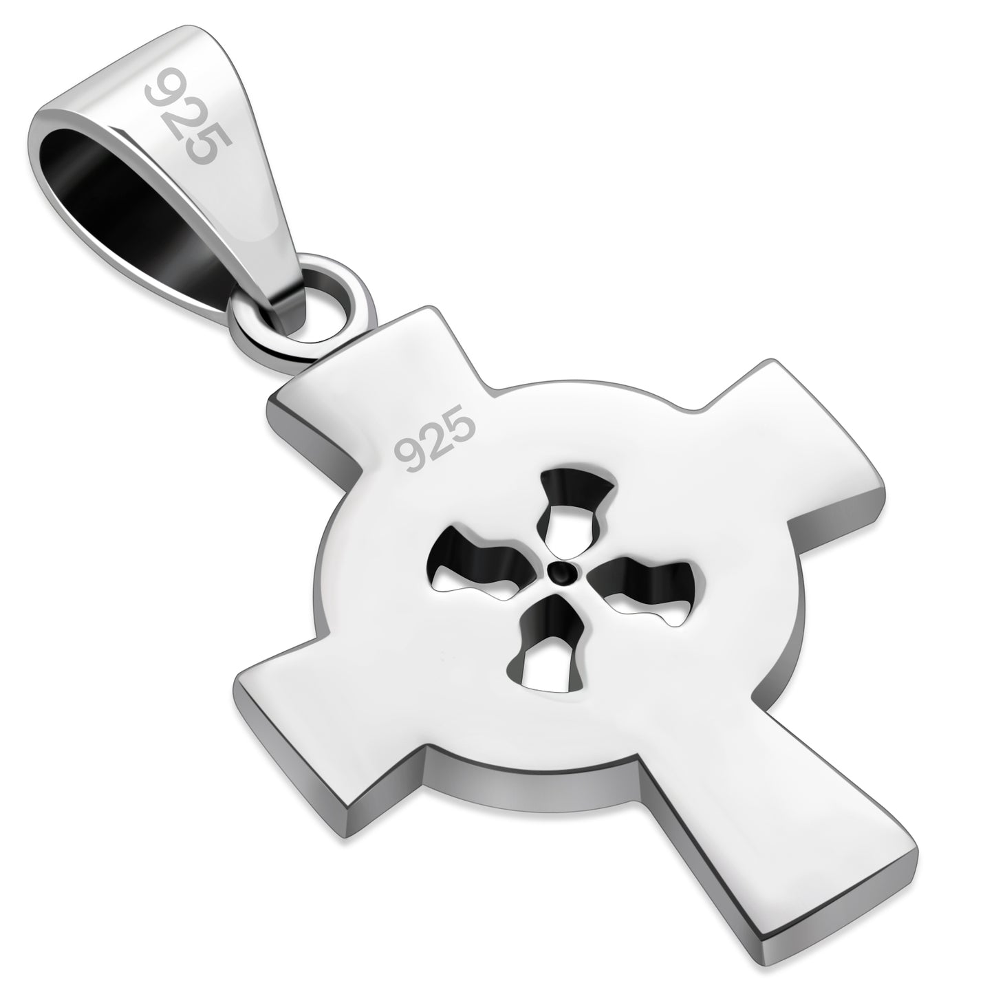 Small Celtic Trinity Cross Silver Pendant
