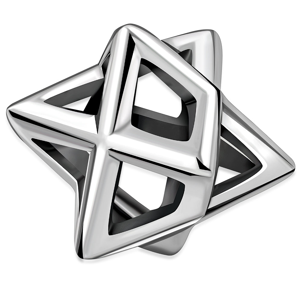 Merkaba Star David Silver Pendant