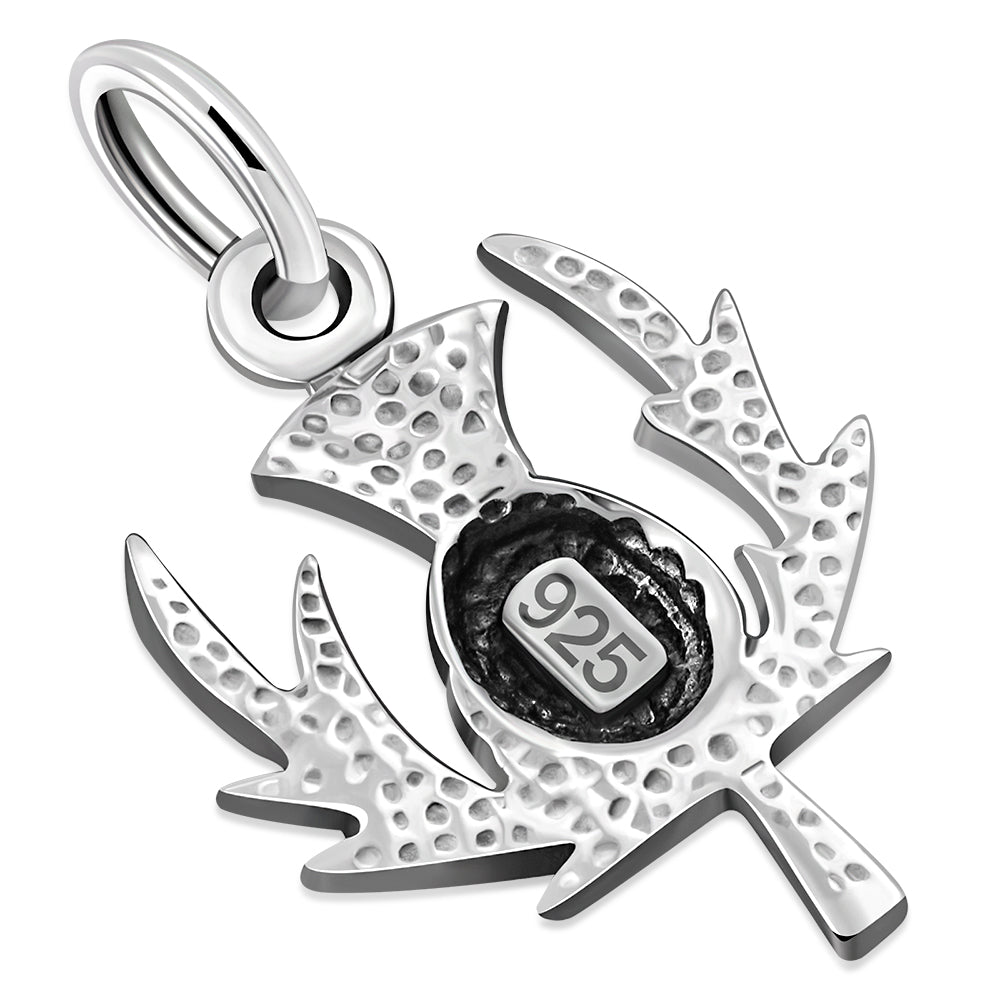 Plain Silver Thistle Pendant
