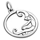 Round Celtic Pixie Sterling Silver Pendant