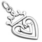 Luckenbooth Celtic Crown Sterling Silver Pendant