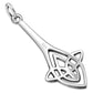 Long Solid Silver Celtic Knot Pendant