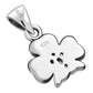 Tiny Plain Silver Shamrock Pendant