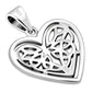 Celtic Knot Heart Sterling Silver Pendant