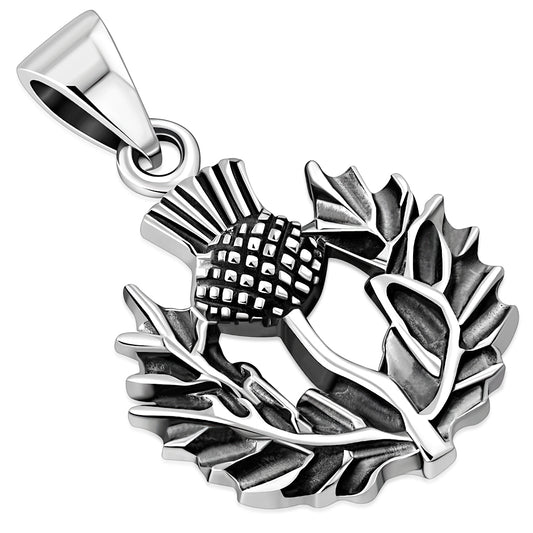 Thistle Sterling Silver Pendant