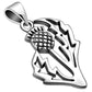 Plain Silver Thistle Pendant
