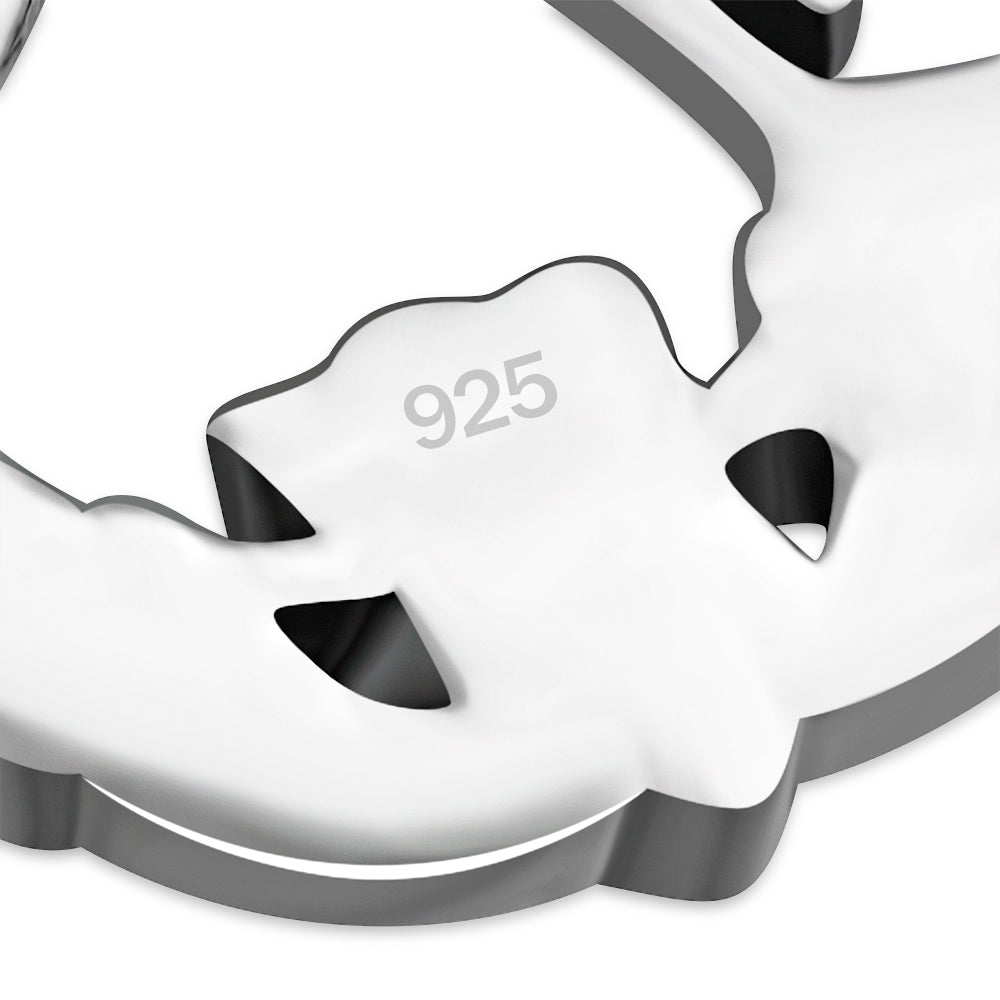 Celtic Knot Claddagh Silver Pendant