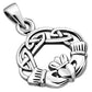Celtic Knot Claddagh Silver Pendant