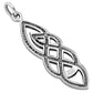 Long Sterling Silver Celtic Knot Pendant