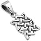 Tiny Rectangle Shape Celtic Silver Pendant