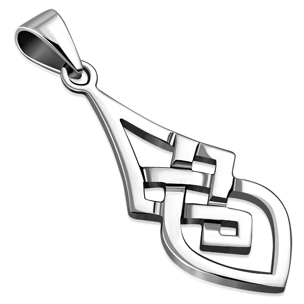 Small Celtic Knot Plain Solid Silver Pendant