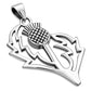 Large Thistle Silver Pendant