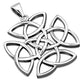 Large Celtic Trinity Knot Cross Silver Pendant
