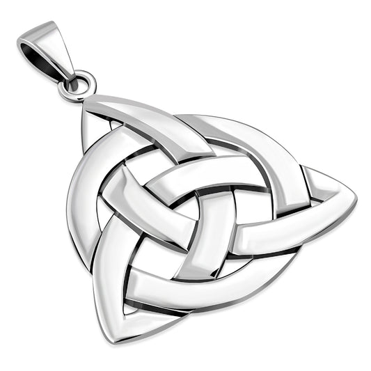Large Celtic Trinity Knot Silver Pendant