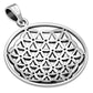 Large Flower of Life Silver Pendant