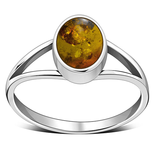 Baltic Amber Sterling Silver Ring