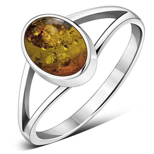Baltic Amber Sterling Silver Ring