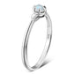 Six Prong Solitaire Rainbow Moonstone Sterling Silver Ring