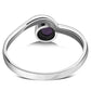 Amethyst Stone Silver Band Ring