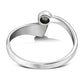 Simple Rainbow Moonstone Silver Ring