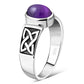 Celtic Amethyst Stone Sterling Silver Ring