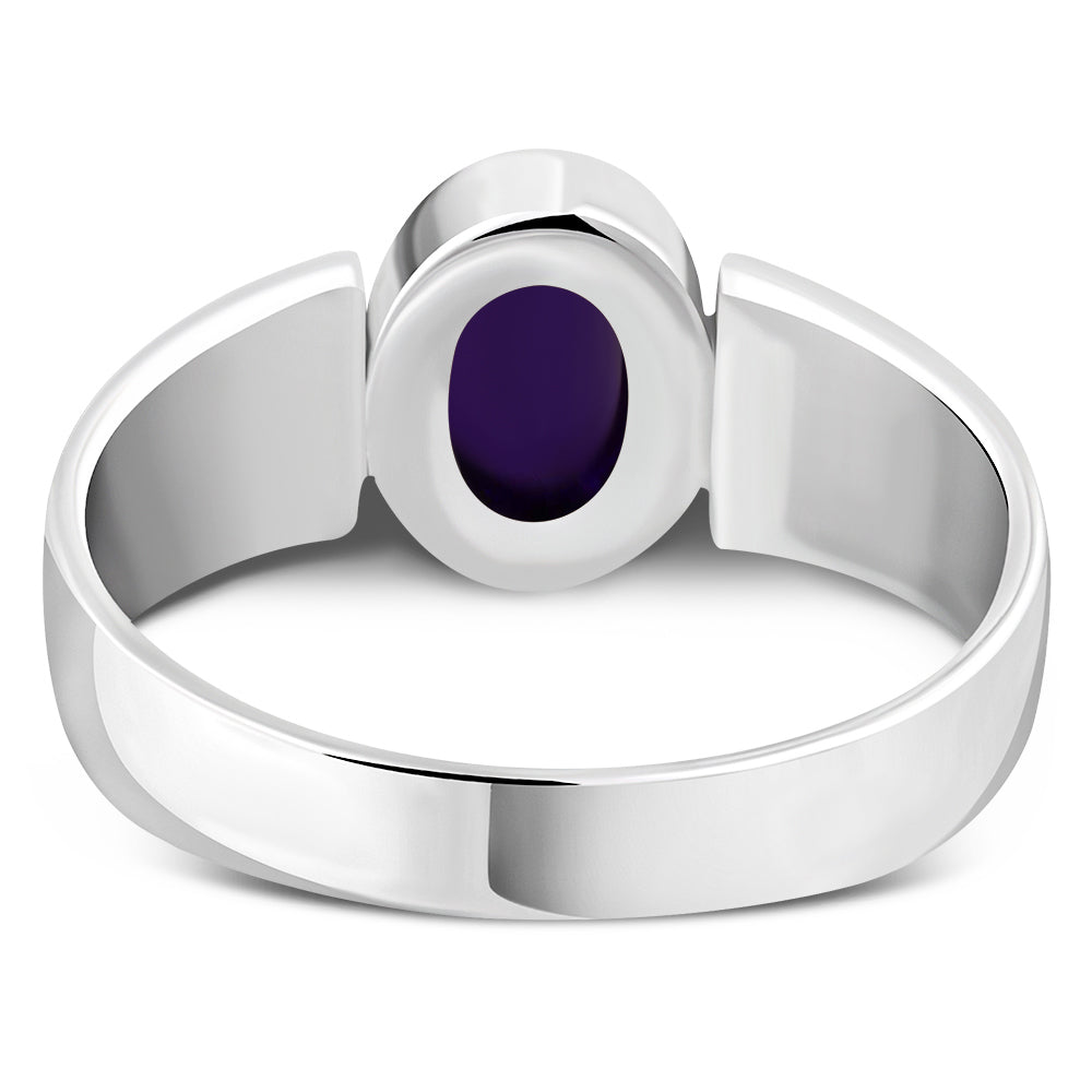Celtic Amethyst Stone Sterling Silver Ring