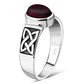 Celtic Amthyst Stone Sterling Silver Ring