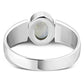 Celtic Rainbow Moonstone Sterling Silver Ring