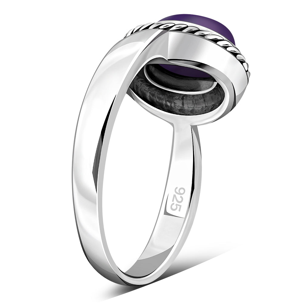 Amethyst Stone Sterling Silver Ring